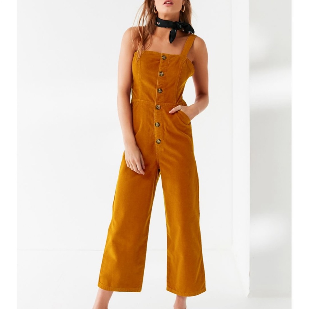 UO Corduroy Dungaree Jumpsuit